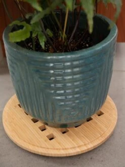 Bamboo Plant Caddy Round, 15.75" -The Garden Works Shop 8612716 2269 tif
