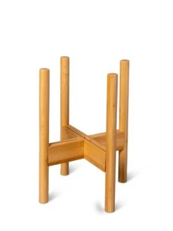 Adjustable Bamboo Plant Stand, Set Of 2 -The Garden Works Shop 8613292 7076