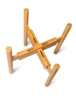 Adjustable Bamboo Plant Stand, Set Of 2 -The Garden Works Shop 8613292 7079