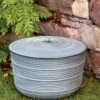 Ribbed Hose Pot With Lid -The Garden Works Shop 8613332 0025 ribbed hose pot with lid