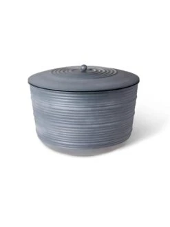 Ribbed Hose Pot With Lid -The Garden Works Shop 8613332 5801