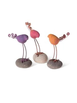Birds On Stones Set 9 Birds On Stones Set -The Garden Works Shop 8613371 3166