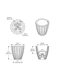Sedona Round Planter, 18" Diameter 10 Sedona Round Planter, 18" Diameter -The Garden Works Shop 8613526 07V 3 4