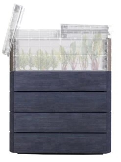 Modular Rectangular Raised Bed Kit With Translucent Panels & Lid -The Garden Works Shop 8614250 01V