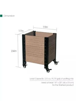 Mobile Deep Root Corner Planter -The Garden Works Shop 8614266 04V 3 4