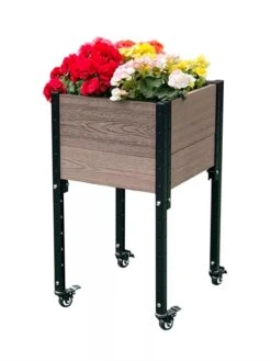Mobile Elevated Corner Planter -The Garden Works Shop 8614267 02V
