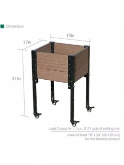 Mobile Elevated Corner Planter -The Garden Works Shop 8614267 03V 3 4