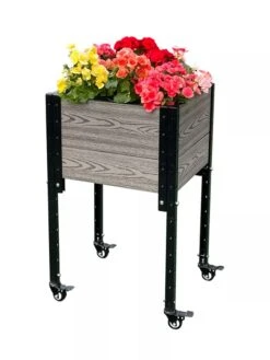 Mobile Elevated Corner Planter -The Garden Works Shop 8614267 05V