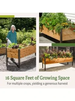 Self-Watering Elevated Planter Box, 2' X 8' -The Garden Works Shop b00eow8fhu raisedbed feature 2