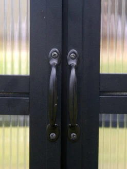 MONT Growers Edition Greenhouse, 8' X 20' -The Garden Works Shop bk door handles 2000 300 dpi 1