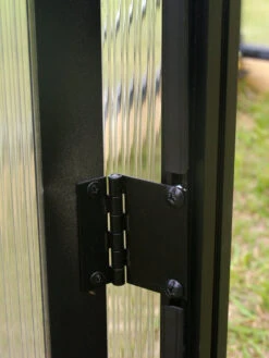 MONT Growers Edition Greenhouse, 8' X 24' -The Garden Works Shop bk door hinge 2000 300dpi 2